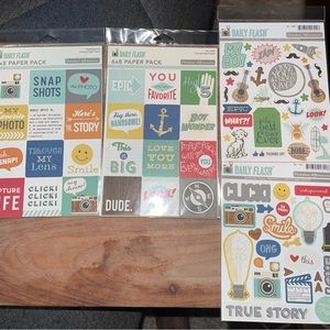 Scrapbooking October Afternoon daily flash emblishments